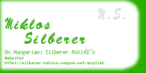 miklos silberer business card